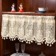 thumbnail image 5 of Kitchen Curtain Farmhouse Cafe Curtains Linen Blackout Curtains Country Rustic Window Treatments Tier Curtain for  Bathroom Bedroom Decors, 5 of 6