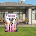 thumbnail image 3 of Amhnf Welcome Dog Garden Flag With Butterflies And Flowers For Home Outdoor Garden Yard Decor 12x18 inch, 3 of 5