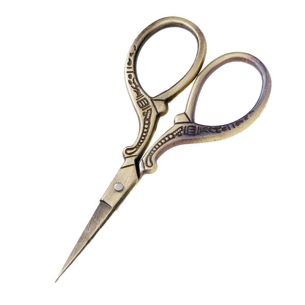 HOMYL 3x Vintage European Style Stainless Steel Precision Scissor for Embroidery, Needlework, Crewel, Sewing, Crafting, for Professional Tailors Or Amateurs
