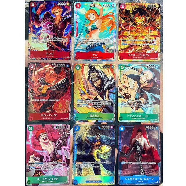 Juego de cartas de Anime de una pieza, réplica de OPCG, versión japonesa, OP01, Shanks, Nami, Luffy, Roronoa, Zoro Fivean unisex