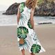 thumbnail image 5 of ICHUANYI Clearance Womens Summer Casual Round Neck Beach Pockets Sleeveless Printed Dress(Green, M) ICHUANYI WER2023080904596, 5 of 7
