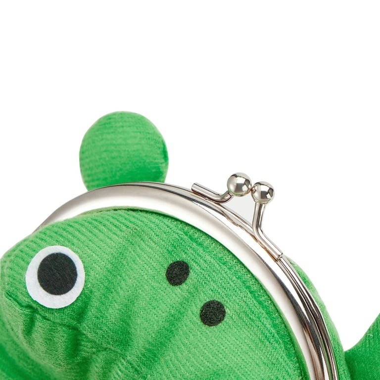Frog Coin Wallet Anime Cosplay Plush Frog Coin Purse Green Cartoon Frog Money Pouch Cute Plush Toy Birthday Gifts for Kids