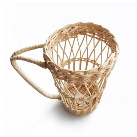 

Xinhuaya 1Pc Rattan Woven Water Cup cover Glass Anti-scald cover Cup Holder with Handle Protection cover Insulation Cup Set