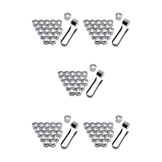 Speravity 20 unids/set tapa de tuerca de rueda de coche chapado en plata 21mm
