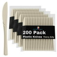 thumbnail image 2 of Exquisite Disposable Knives - 200 Ivory Plastic Knives - Ivory Party Supplies, 2 of 8
