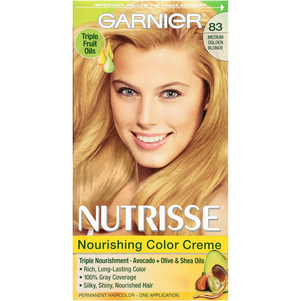 Garnier Nutrisse Nourishing Hair Color Creme (Blondes), 83 Medium ...
