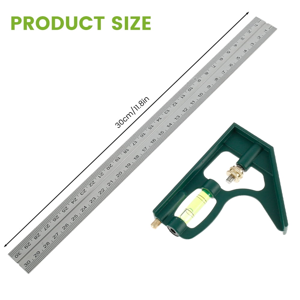 30CM 12" Adjustable Engineers Combination Square Set Right Angle New Ruler Hot 