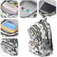 thumbnail image 4 of Dinosaur and Text White Pattern Backpack for School, Cute School Bag with Adjustable Shoulder Straps and Padded Back, 16.9"x12.6"x5.9", 4 of 5