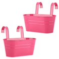thumbnail image 2 of Hanging Flower Pots Hooks 2PCS Garden Tool Metal Iron For Railing Fence Home Decor Detachable Balcony Plant Holder, 2 of 23