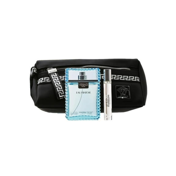 Versace Eau Fraiche 3 Pcs Set: EDT3 .4 oz, 0.3 oZ Mini, Pouch