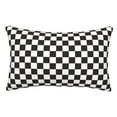 thumbnail image 1 of Fotbe Black and White Checkerboard Funda de Almohada Decorativa Estilo Occidental, Lujo en Algodón, Fundas para Almohadas King, Cojín Estampado para Decoración del Hogar-14"x20", 1 of 6