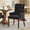 Black, variant on Upholstered Dining Chair with Tufted Back and Curved Solid Wood Legs, Chenille Fabric Accent Armchair for Dining Room and Kitchen,Single Pack(Beige)
