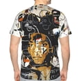 thumbnail image 5 of Jean Michel Basquiat Men's T Shirt Polyester Tee Basic Short Sleeve Crewneck Shirt Tops, 5 of 5
