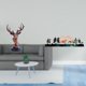 thumbnail image 2 of Figura de cabeza de ciervo,Adorno de cabeza de ciervo,estatua de animal decorativa,Escultura de pared,Escultura decorativa de pared con flores de metal estilo bohemio,Arte de pared rústico, 2 of 8