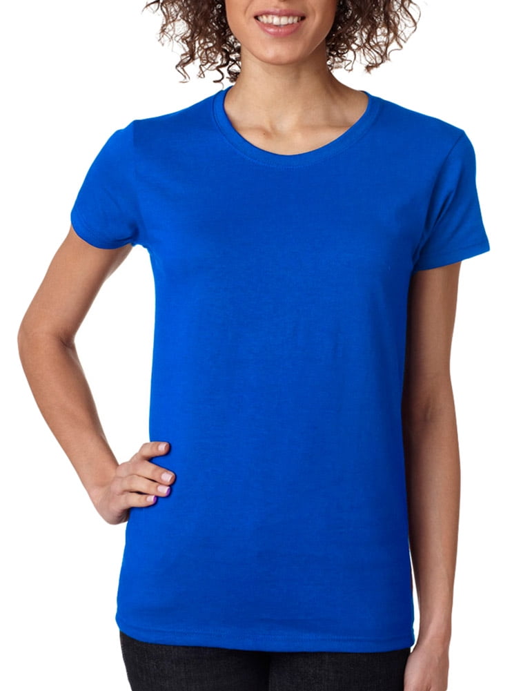 Gildan 5000L Women's Cotton T-Shirt -Neon Blue-Small - Walmart.com