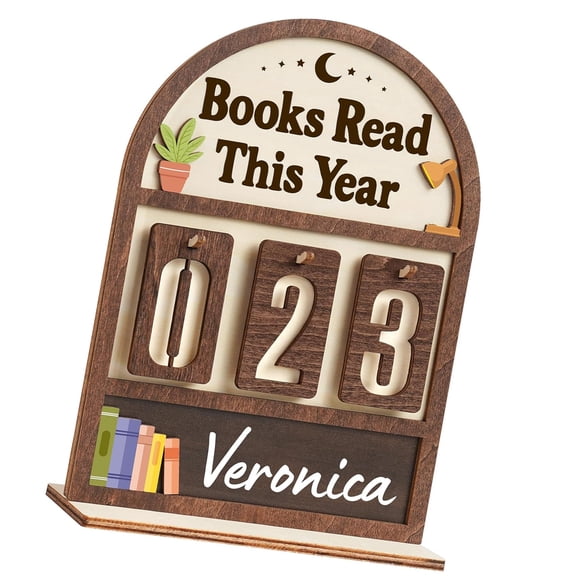 Books Read This Year Counter Fashion Book Trackers Book Lover Gifts for Readers Teachers Bookish Bookshelf Accessories