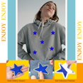 thumbnail image 3 of Jexine 32 Parches Estrella de Chenilla Autoadhesivos, Pegatinas de Tela Pequeñas para DIY, Aplicaciones Bordadas para Ropa Navideña, 6 cm (Azul), 3 of 6