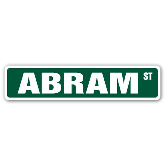 ABRAM Street Sign Childrens Name Room Sign | Indoor/Outdoor |  18" Wide