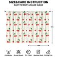 thumbnail image 2 of Nursery Curtains Boys Girls Kids Red Fruit Cherry Print Pattern Window Drapes for Living Bedroom Playroom Room Decor Rod Pocket 42x63Inch 2 Panels, 2 of 2