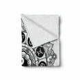 thumbnail image 2 of Ying Yang Soft Flannel Fleece Throw Blanket, Round Zodiac Theme Design in Centre Astrology Signs Print, Cozy Plush for Indoor and Outdoor Use, 70" x 90", Black White, by Ambesonne, 2 of 6