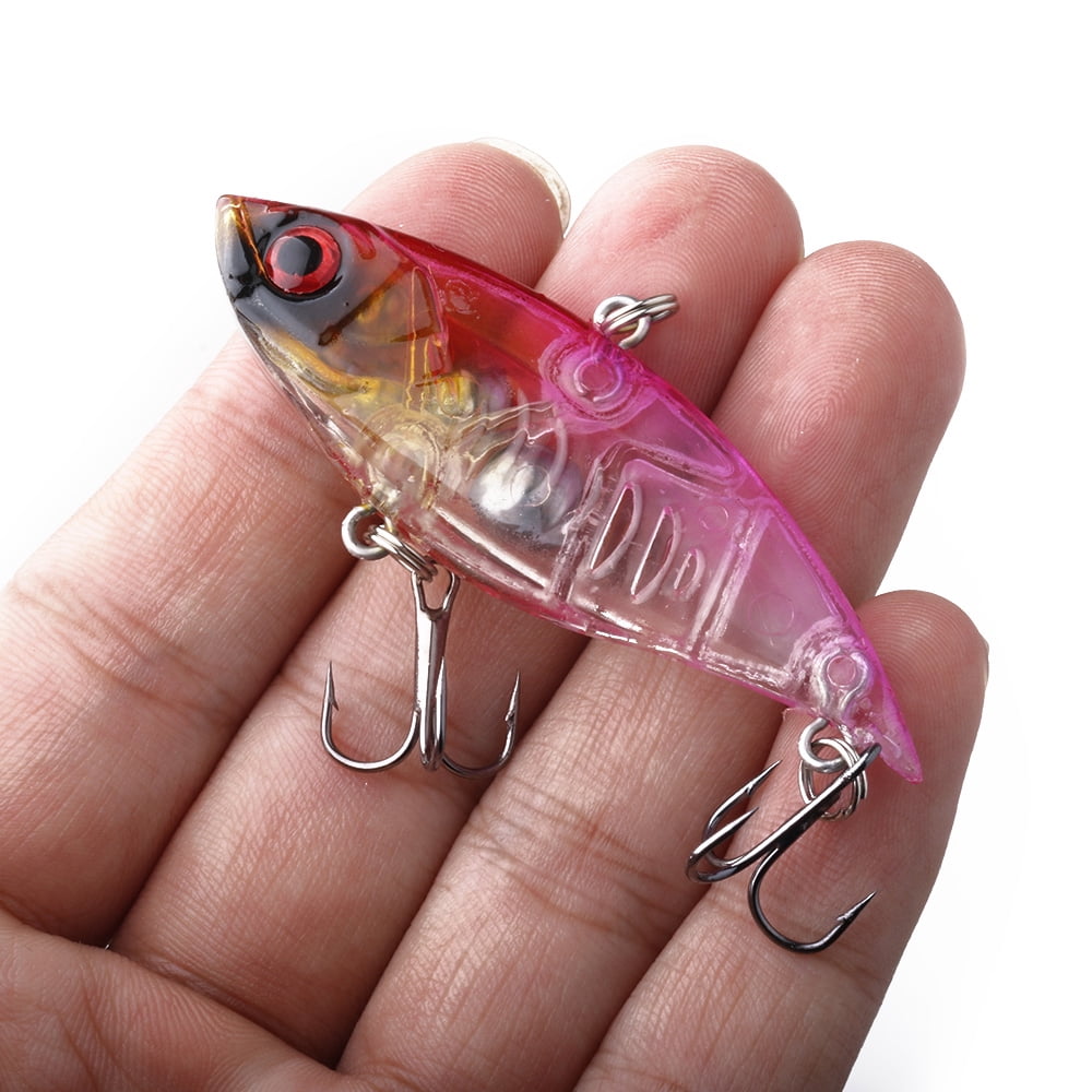 HENGJIA 5PCS Lipless Crankbaits for Bass, Deep Diving Minnow VIB Lifelike Hard Baits Sinking Fishing Lure for Bass, Redfish, Trout, Walleye Saltwater Freshwater Fishing Lures