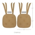 thumbnail image 2 of VHC Brands Burlap Solid Color Cotton Farmhouse Tabletop Kitchen Tie Back(s) Square Chair Pad, 1 Count (Pack of 1), Natural Tan, Set of 6, 2 of 4
