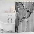 thumbnail image 4 of Marble Grey Waterproof Fabric Shower Curtain,Modern Abstract Ink Painting Luxury Waterproof Fabric Shower Curtain for Bathroom Curtains Bathtubs Hotel Shower Curtains with 12 Hooks Small 36x72in, 4 of 8