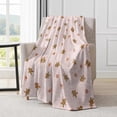thumbnail image 3 of Gingerbread Man Christmas Decorative Blanket,Candy Snowflake Print Decoration,Flannel Winter Pink Blankets for Couch Sofa,Holiday Decor,Xmas Festival Gifts for Women Users 60x80 Inch, 3 of 6