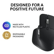Logitech MX Master 3S, Wireless Performance Mouse, Ergo, 8K DPI, Quiet Clicks, USB-C, Black