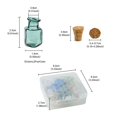 thumbnail image 5 of 1 box 10pcs 5 colors Square Glass Cork Bottles Ornament Glass Empty Wishing Bottles DIY Vials for Pendant Decorations Mixed color 1.4x1.4x2.3cm 2pcs/color Glass, 5 of 8