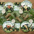 thumbnail image 2 of 96Pcs Tractor Birthday Party Plates Napkins Cups Tableware Set, Tractor Birthday Party Decorations Supplies for Kids, Disposable Paper Green Farm Dinnerware Party Decor Serves 24, 2 of 6