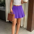 thumbnail image 3 of FRSASU Girls Pleated Flowy Skorts Skirts Casual Solid Color Basic High Waist Mini Tennis Skater Skirt for Girl 2-15 Years Purple, 3 of 9