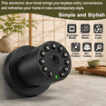 Lock Box Keypad Entry Electronic Keypad Door Lock Knob, Matte Black, 50 User Codes, Auto-Lock ...