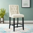 thumbnail image 7 of Modway Baronet Tufted Button Upholstered Fabric Counter Stool in Beige, 7 of 7