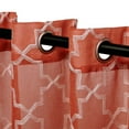 thumbnail image 2 of Superior Quatrefoil Embroidered Sheet Grommet Curtain Panel, Set of 2, 42" W x 96" L, Rust, 2 of 5