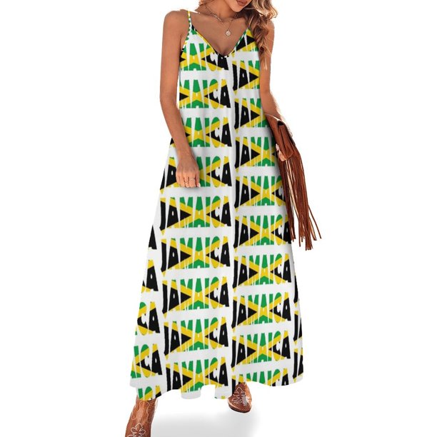 Nuevo vestido sin mangas de Jamaica, conjuntos de playa para mujer, ropa de verano, vestidos largos de mujer, vestidos de verano