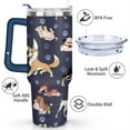 thumbnail image 3 of Insulated Dog Lover Tumbler for Women - 40oz Leakproof Travel Mug with Handle & Straw - Cute Puppy Gift Coffee Cup, 3 of 7