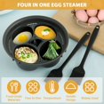 thumbnail image 2 of Egg Bites Molds with 4 Compartment Non-Stick Egg Poacher Insert with 2 Oil Brush Multifunctional Poached Egg Maker Portable Egg Steamer Egg Cooker, 2 of 9