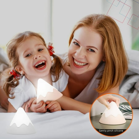 

amousa Led T Ouch Silicone Night Light Snow M Ountain Light With Sleeping Bedside