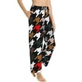 thumbnail image 2 of Bingfone Pajamas For Women,Houndstooth Green Red Pajama Pants With Pockets-Xx-Large, 2 of 9