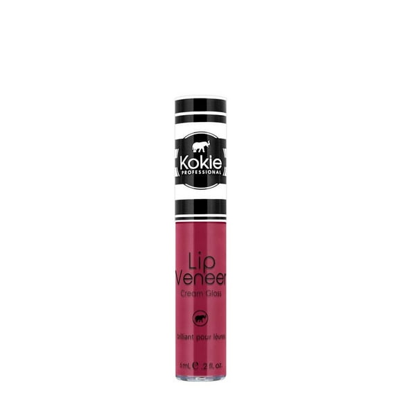 Kokie Cosmetics Lip Veneer Cream Lip Gloss, High Pigmentation, Vinyl-like Shine, Kiss Goodnight, 0.2 Fluid Ounce