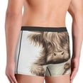 thumbnail image 5 of Balery Relaxed Cute Cow Reading Men's Boxer Briefs, Soft and Breathable Cotton Underwear with nylon Waistband-XX-Large, 5 of 9