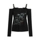 thumbnail image 4 of Blusa HUOGUO, sexy, de metal, sin tirantes, con cuello en V, con calaveras, 4 of 5