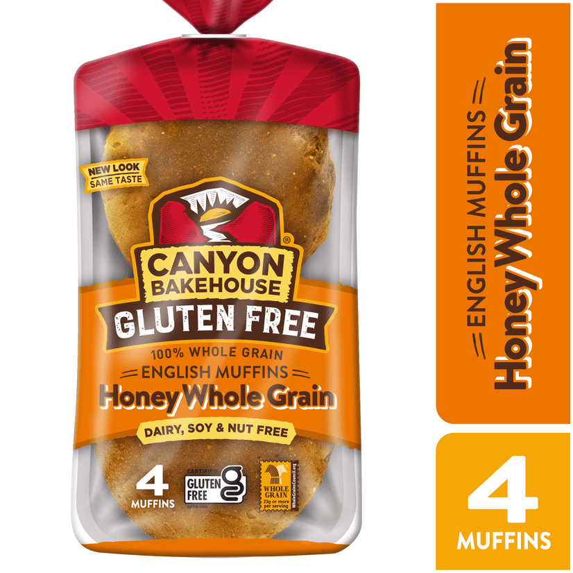 Canyon Bakehouse Honey Whole Grain English Muffins, 100 Whole Grain