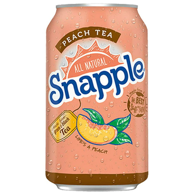 Snapple Peach Tea, All Natural, 12 Fl Oz Can (Pack of 15, Total of 180 Fl  Oz)