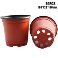 thumbnail image 1 of 20Pcs Plastic Nursery Pot Double Color Plant Seedling Holder Raising Nutrition Block Pots New, 1 of 4