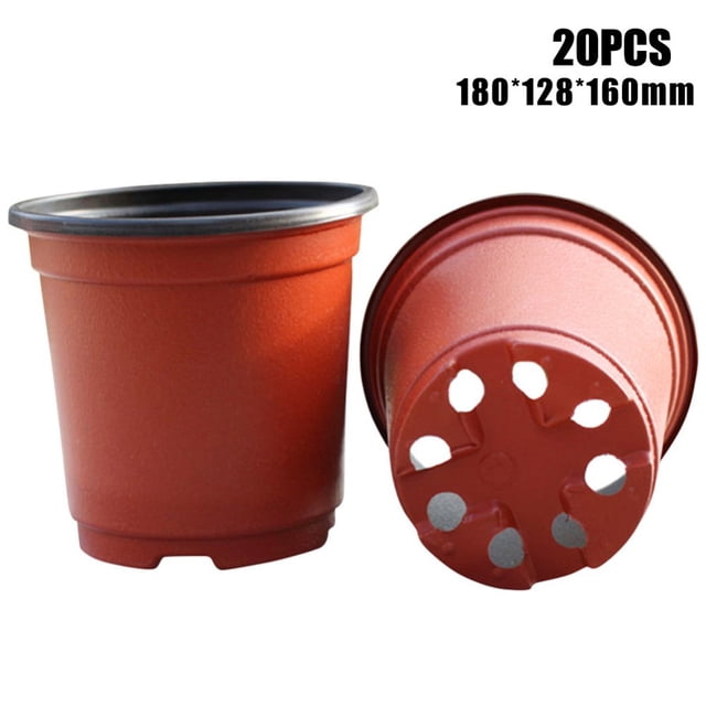 20Pcs Plastic Nursery Pot Double Color Plant Seedling Holder Raising Nutrition Block Pots New