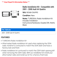 thumbnail image 2 of Radio Installation Kit - Compatible with 2001 - 2008 Audi A4 Quattro 2002 2003 2004 2005 2006 2007, 2 of 2