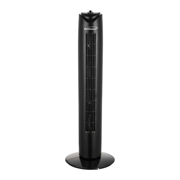 Brentwood 32-In. 3-Speed Portable Oscillating Tower Fan with Timer, F-32T (Black), F-32TBK