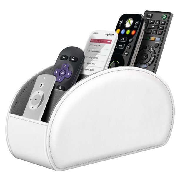 Soporte para mando a distancia Fintie de piel vegana con 5 compartimentos